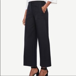 Ann Taylor Marina Cropped Sailor Wide Leg Pants 10